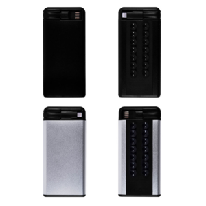 40638, Power bank con capacidad de 4000 mAh y ventosas sujetadoras para celular o Tablet. Compatible para iOS y Android.