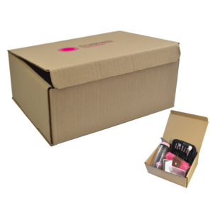 A2754, Caja de Cartón corrugado. Para elaborar Kits promocionales. Se entrega desarmada.