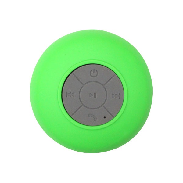 BOC010, Bocina Bluetooth Colors. Bocina Bluetooth resistente al agua (no sumergible), con ventosa en la parte posterior para adherirse en superficies planas, además cuenta con manos libres y batería recargable. Empaque de cartón.