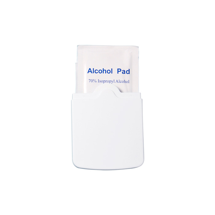 PC-004, Estuche Seia con 6 pads. Estuche fabricado en plástico ABS con 6 pads de non woven con alcohol al 70 % tamaño de pads: 10 x 15 cm.