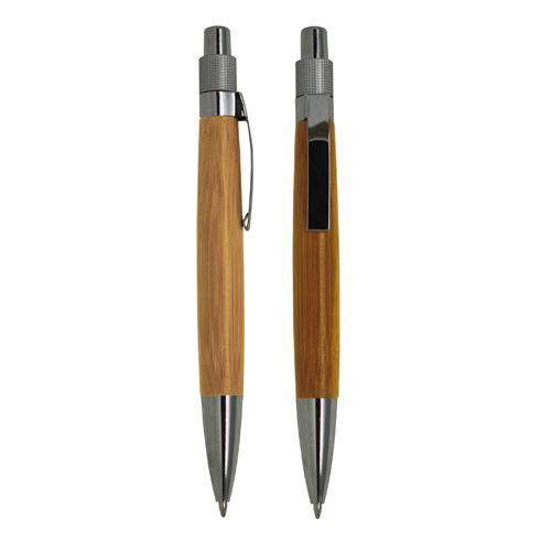 BMP001, Bolígrafo de bambú con clip metálico